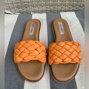 Sam Edelman orange slide sandals